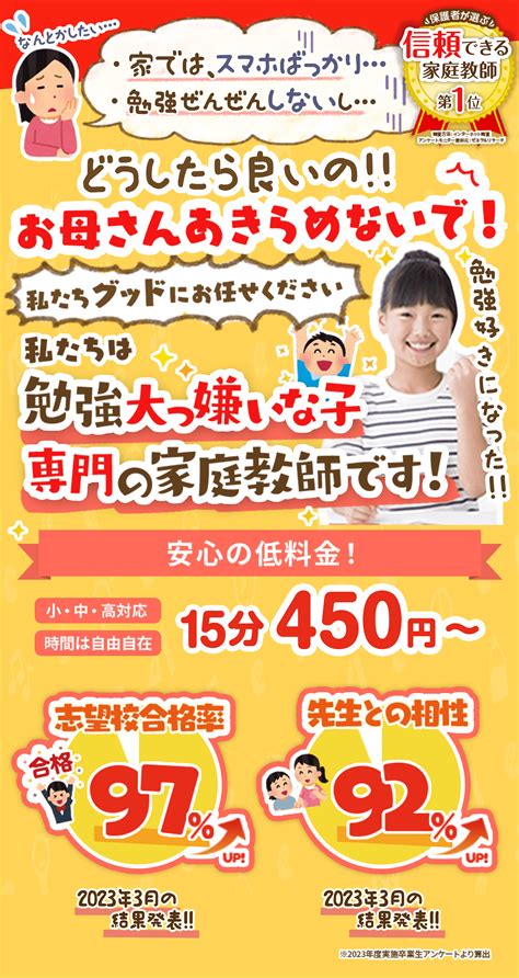 家庭教師 浜田市|浜田市で安くて人気の家庭教師！勉強大嫌いな子専門ならグッド！